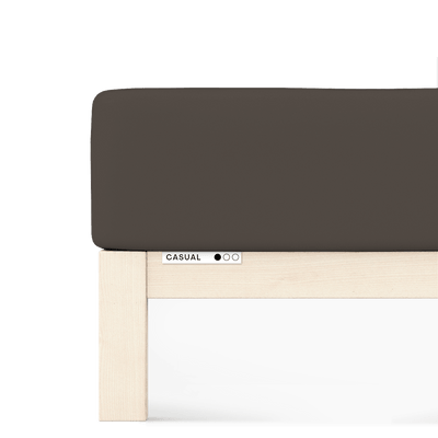 Sotto con Angoli in Jersey di Cotone Makò Letto Schlafgut L - Matrimoniale/Francese | da 140x190 a 160x200 Sabbia Scuro 790