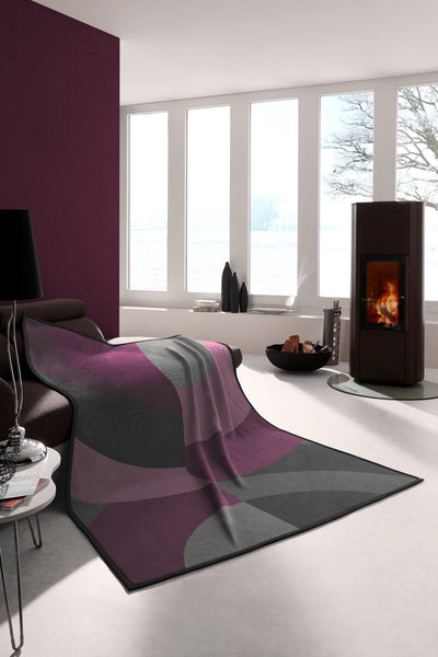 Plaid Caldo Cotone Hartford Burgundy Soggiorno Borbo 150 x 200 Burgundy