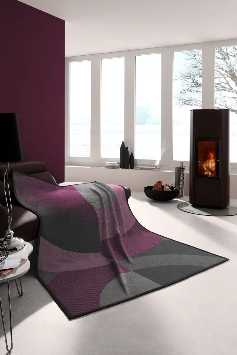 Plaid Caldo Cotone Hartford Burgundy Soggiorno Borbo 150 x 200 Burgundy
