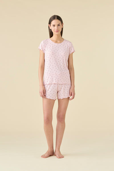 Pigiama Donna Corto COSTINE CUORICINI Abbigliamento Moreali Tessile Casa