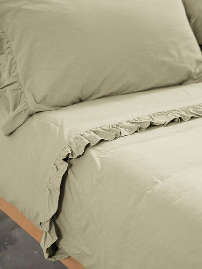 Parure Copripiumino No-Stiro FRAPPA Letto Moreali Tessile Casa Matrimoniale Corda