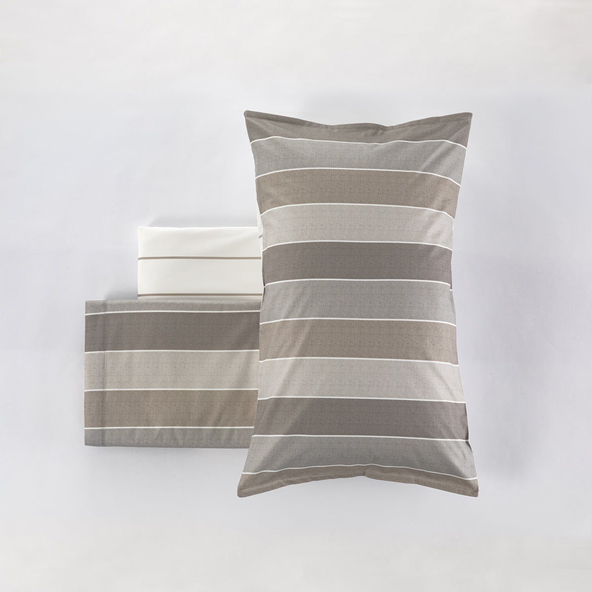 Completo Lenzuola Copriletto Rigone-Righe EASY Letto Moreali Tessile Casa Matrimoniale Lino