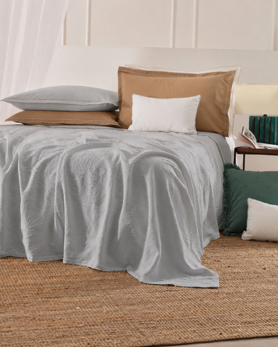 Copriletto Cotone Jacquard AMAROSA Letto Riviera Matrimoniale 260 x 260 Salvia