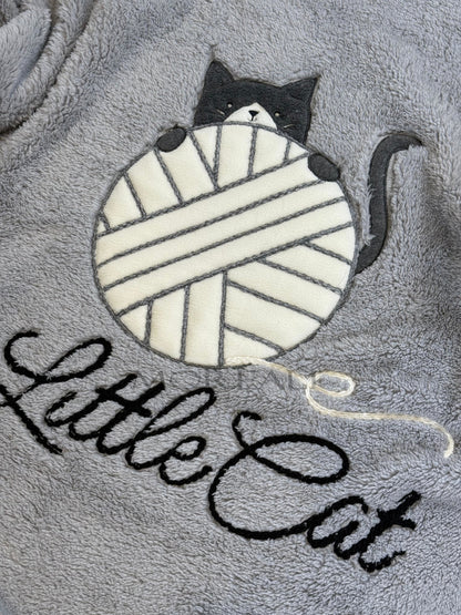 Plaid Pile Coccola Ricamato 'Little Cat' Soggiorno Maryplaid