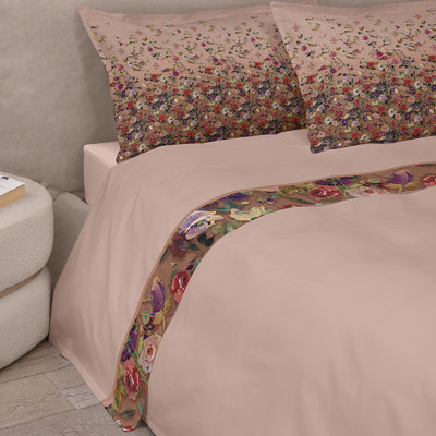 Completo Lenzuola Flanella Cotone Fazzini NETTARE Letto Fazzini Matrimoniale Rosa