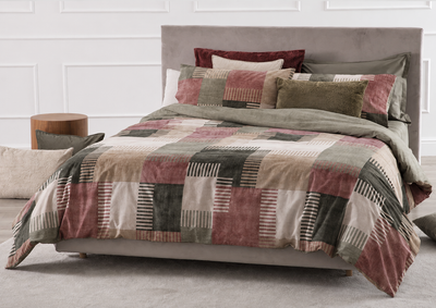 PARKER PARURE COPRIPIUMINO COTONE STAMPATO 2P Letto Riviera Matrimoniale Verde Salvia