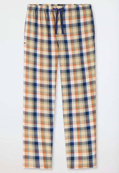 Pantaloni Uomo Cotone Quadretti Beige Abbigliamento Schiesser