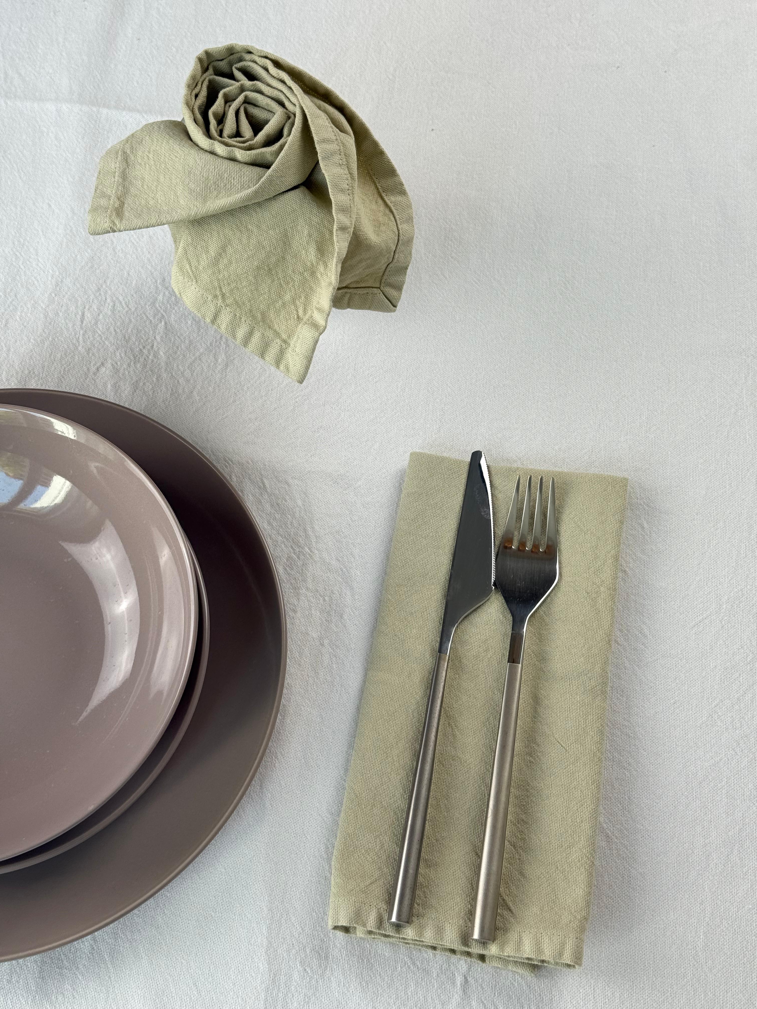 Set 4 Tovaglioli No-Stiro Cotone STONE Cucina Moreali Tessile Casa