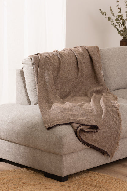 Telo Copritutto Cotone Sale Pepe Namibia Soggiorno Belmarti 230 x 260 Cioccolato