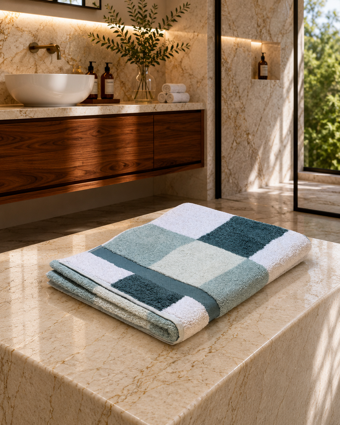 Asciugamano MAXI Cotone Americano Tinto Filo Bagno Moreali Tessile Casa