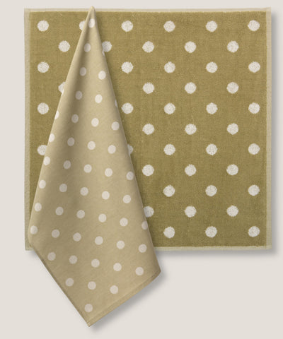 Set Canovacci Tela+Spugna POIS Cucina Moreali Tessile Casa 50 x 70 / 50 x 50 Verde