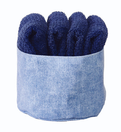 Set 4 Lavette + Cestino PEPE Bagno Maison Sucrée 30 x 30 Navy var.24