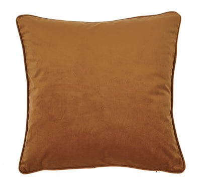 Fodera Cuscino Arredo Piping VELLUTO Made in Italy Soggiorno Moreali Tessile Casa 50 x 50 Coccio 07