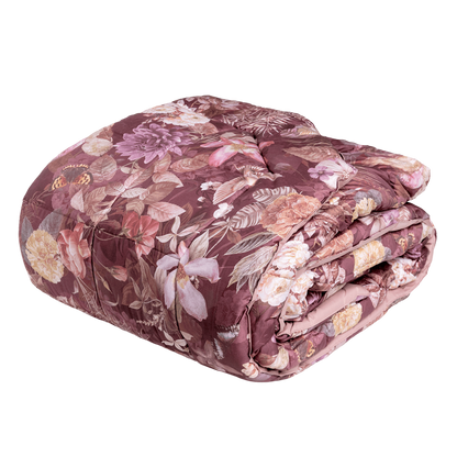 Trapunta Raso 300TC Protea Letto Fazzini 270 x 270 Burgundy - Malva