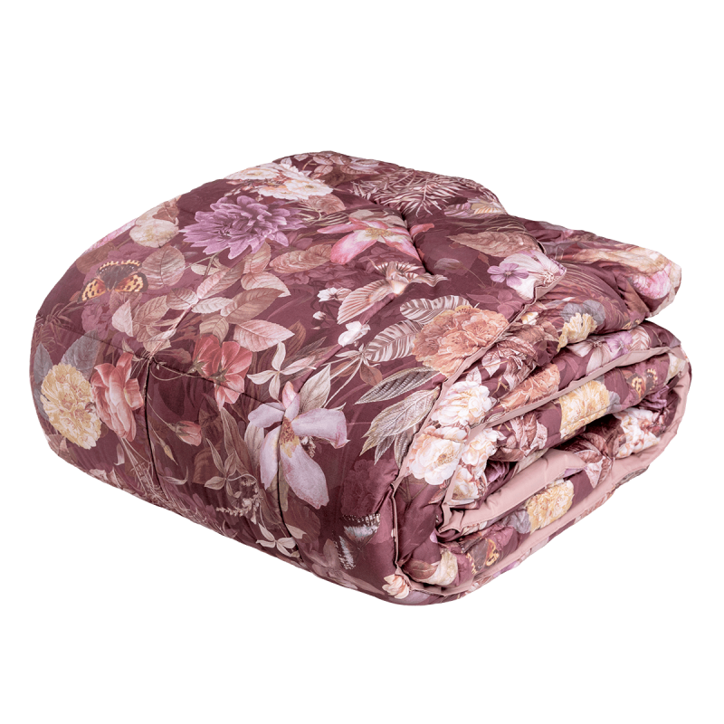 Trapunta Raso 300TC Protea Letto Fazzini 270 x 270 Burgundy - Malva