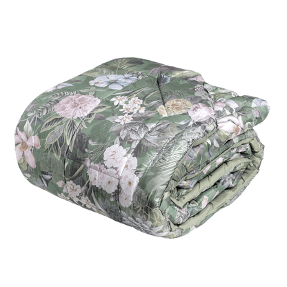 Trapunta Raso 300TC Protea Letto Fazzini 270 x 270 Verde