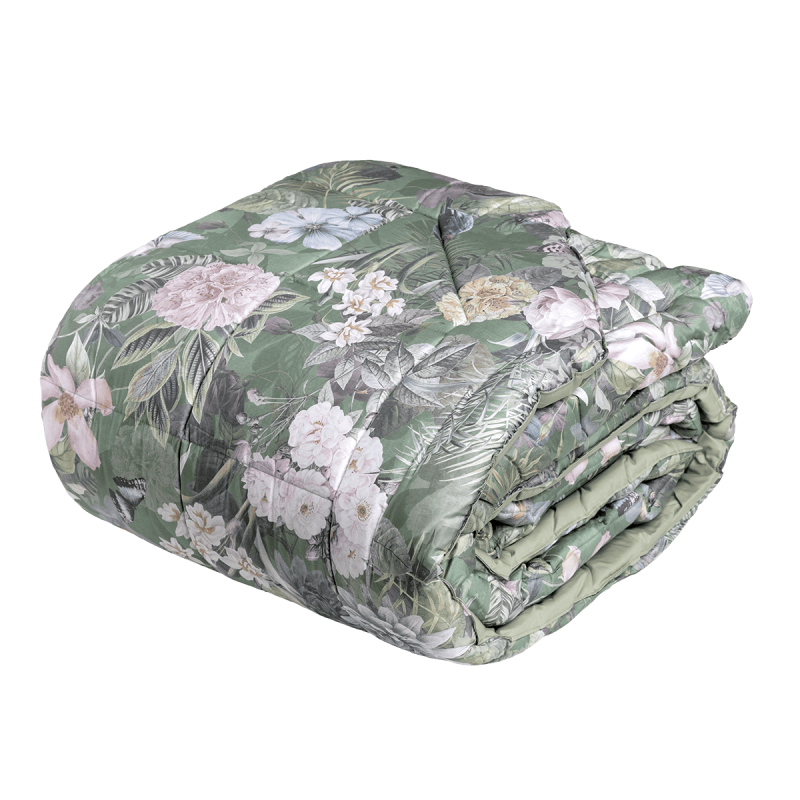 Trapunta Raso 300TC Protea Letto Fazzini 270 x 270 Verde