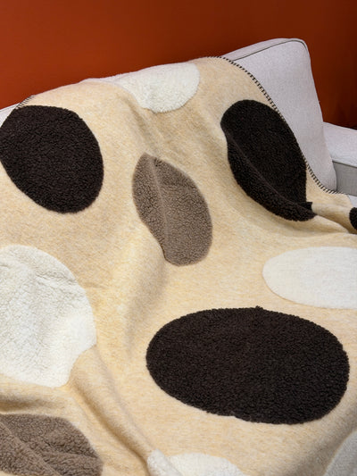 Plaid Lana Cotta Italiana BIG CIRCLES Soggiorno Moreali Tessile Casa