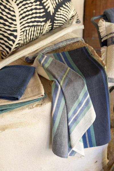 Canovaccio Cotone Riciclato Yuna Blu Cucina Vivaraise