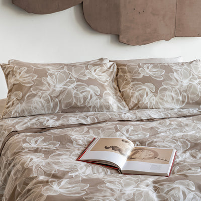Completo Lenzuola Copriletto Percalle Supersoft SERENA Letto Galizzi Matrimoniale Ecrù