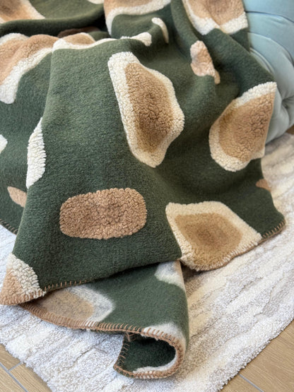 Plaid Lana Cotta Italiana NATURAL PATTERN Soggiorno Moreali Tessile Casa