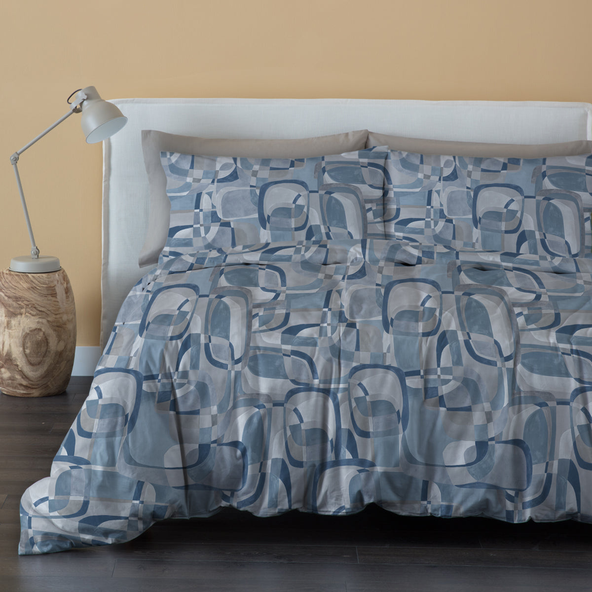 Parure Copripiumino Cotone Stampato Alan Letto Riviera Matrimoniale Carta da Zucchero