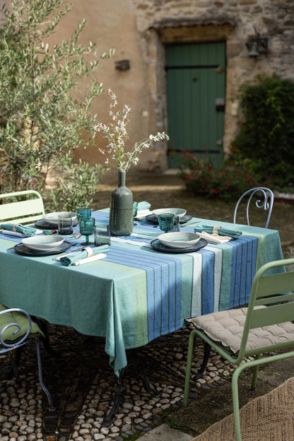 Tovaglia Cotone Riciclato Yuna Pavone Cucina Vivaraise