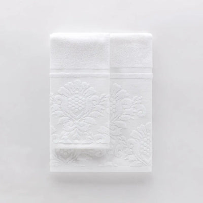 Set Asciugamani Jacquard SAVOY Bagno Riviera 60 x 110 / 40 x 60 Bianco