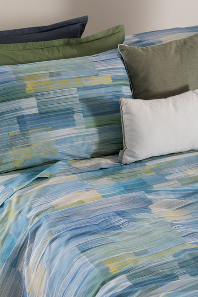 Completo Lenzuola Cotone Stampato MANJOLA Letto Riviera