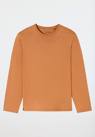 Maglietta Manica Lunga Uomo Cotone Coccio Abbigliamento Schiesser