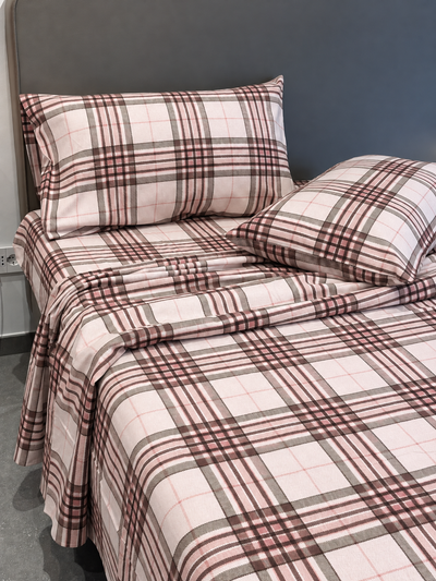Completo Lenzuola Flanella Cotone Stampato GLEN