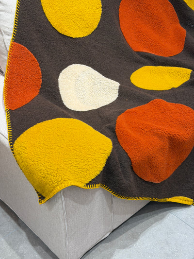 Plaid Lana Cotta Italiana BIG CIRCLES Soggiorno Moreali Tessile Casa