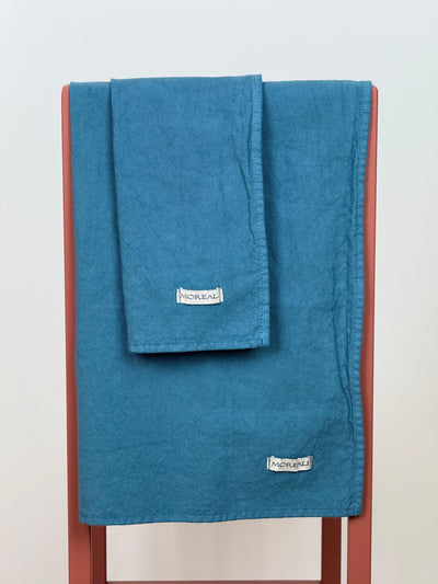 Set Canovacci No-Stiro Cotone STONE Cucina Moreali Tessile Casa 50 x 70 cm Ottanio