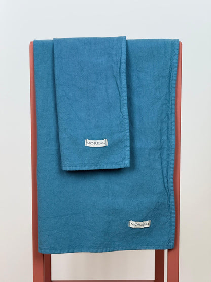 Set Canovacci No-Stiro Cotone STONE Cucina Moreali Tessile Casa 50 x 70 cm Ottanio