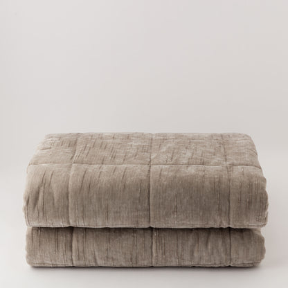 Trapunta Ciniglia Fiammata Lorey Letto Riviera Matrimoniale 260 x 270 Tortora