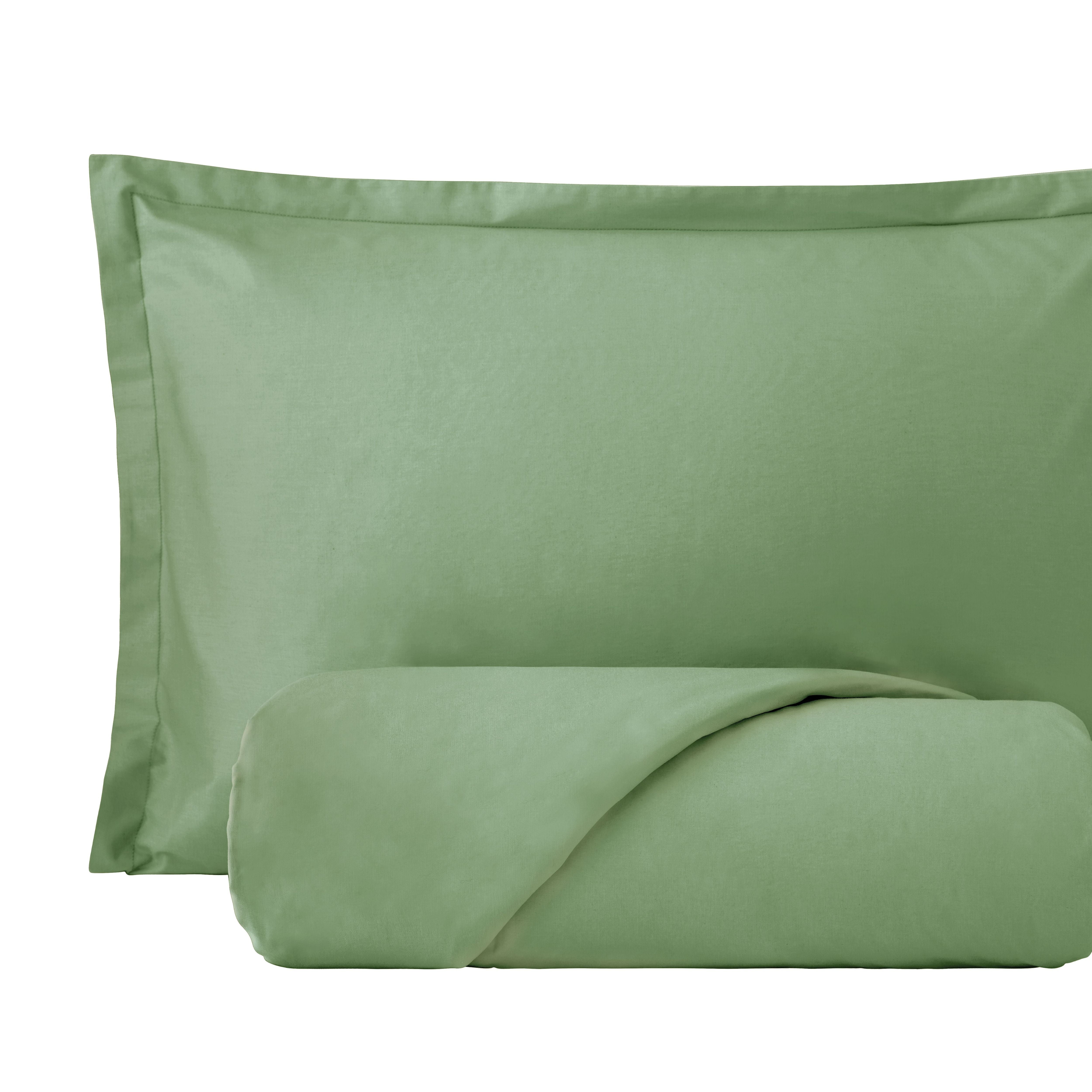 Parure Copripiumino Madapolam Singolo / P.Mezzo Letto Riviera Singolo Verde Muschio