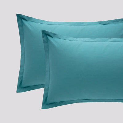Coppia Federe Cotone MADAPOLAM Letto Riviera 50 x 80 Turchese