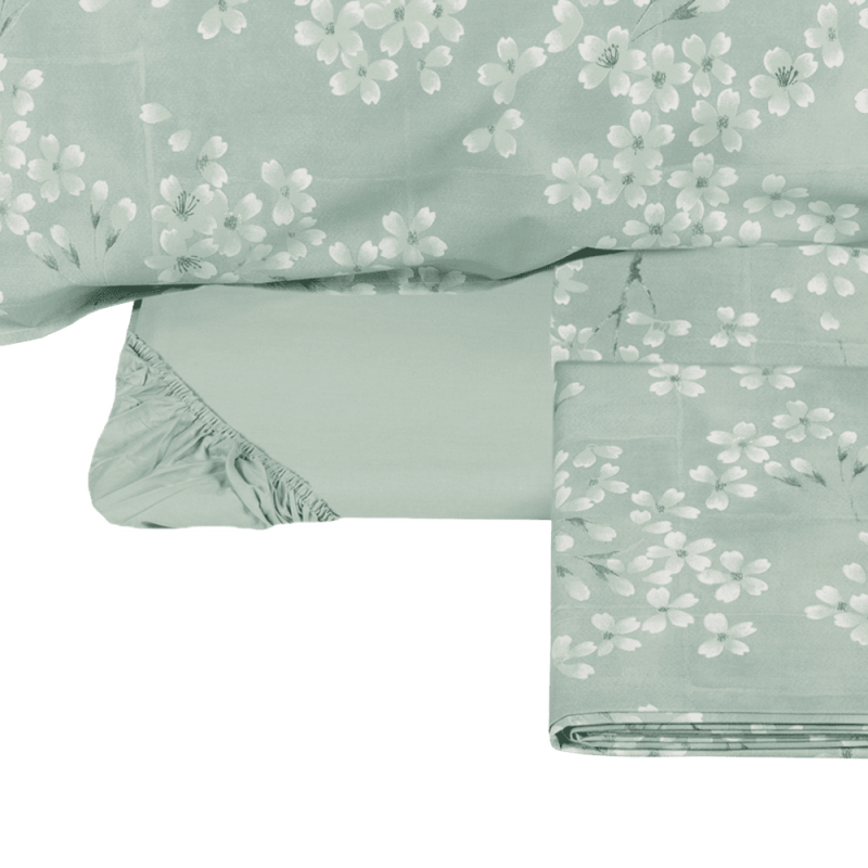 Completo Lenzuola Copriletto Percalle KIMONO