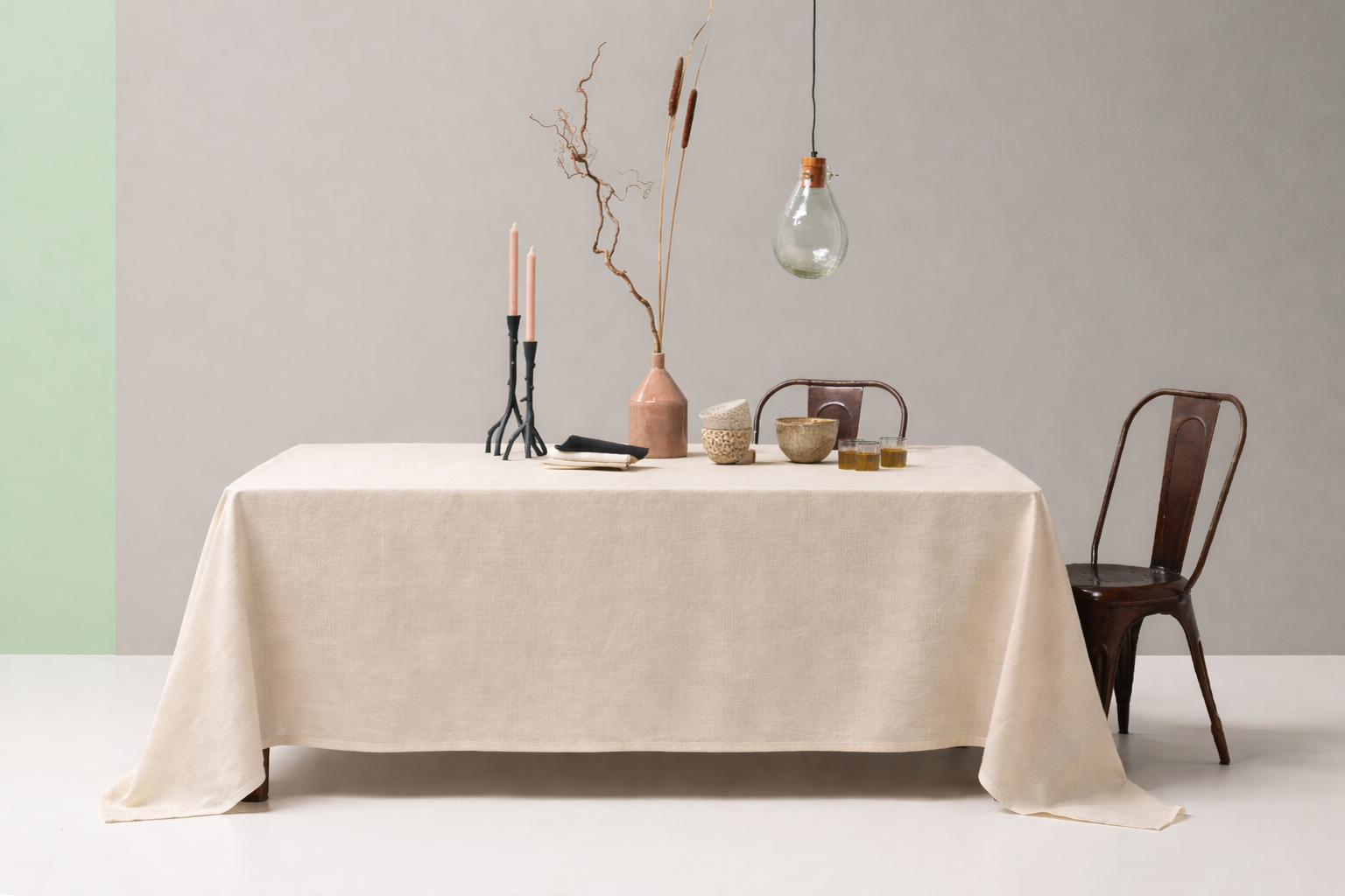 POPUP - Tovaglia Panama di Cotone MINIMAL Cucina TagHouse 140 x 180 Beige