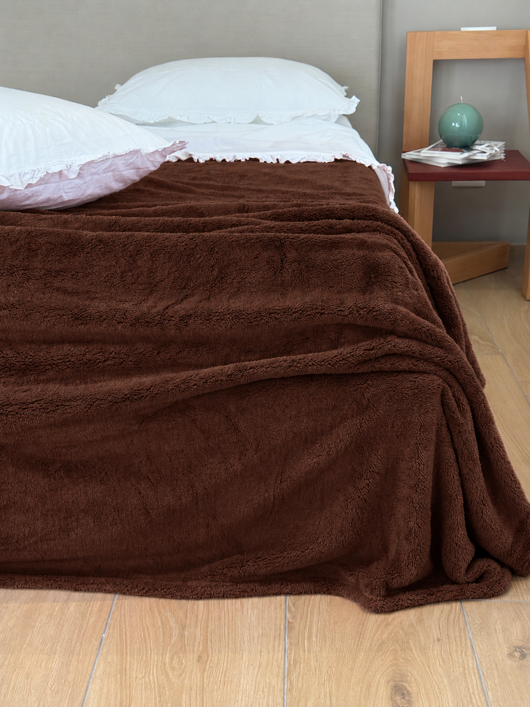 Coperta Extra Soft COCCOLA Soggiorno Moreali Tessile Casa Matrimoniale 250 x 210 Cognac P914