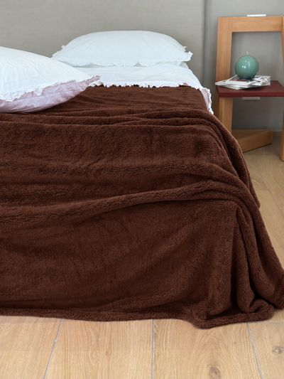 Coperta Extra Soft COCCOLA Soggiorno Moreali Tessile Casa Matrimoniale 250 x 210 Cognac P914