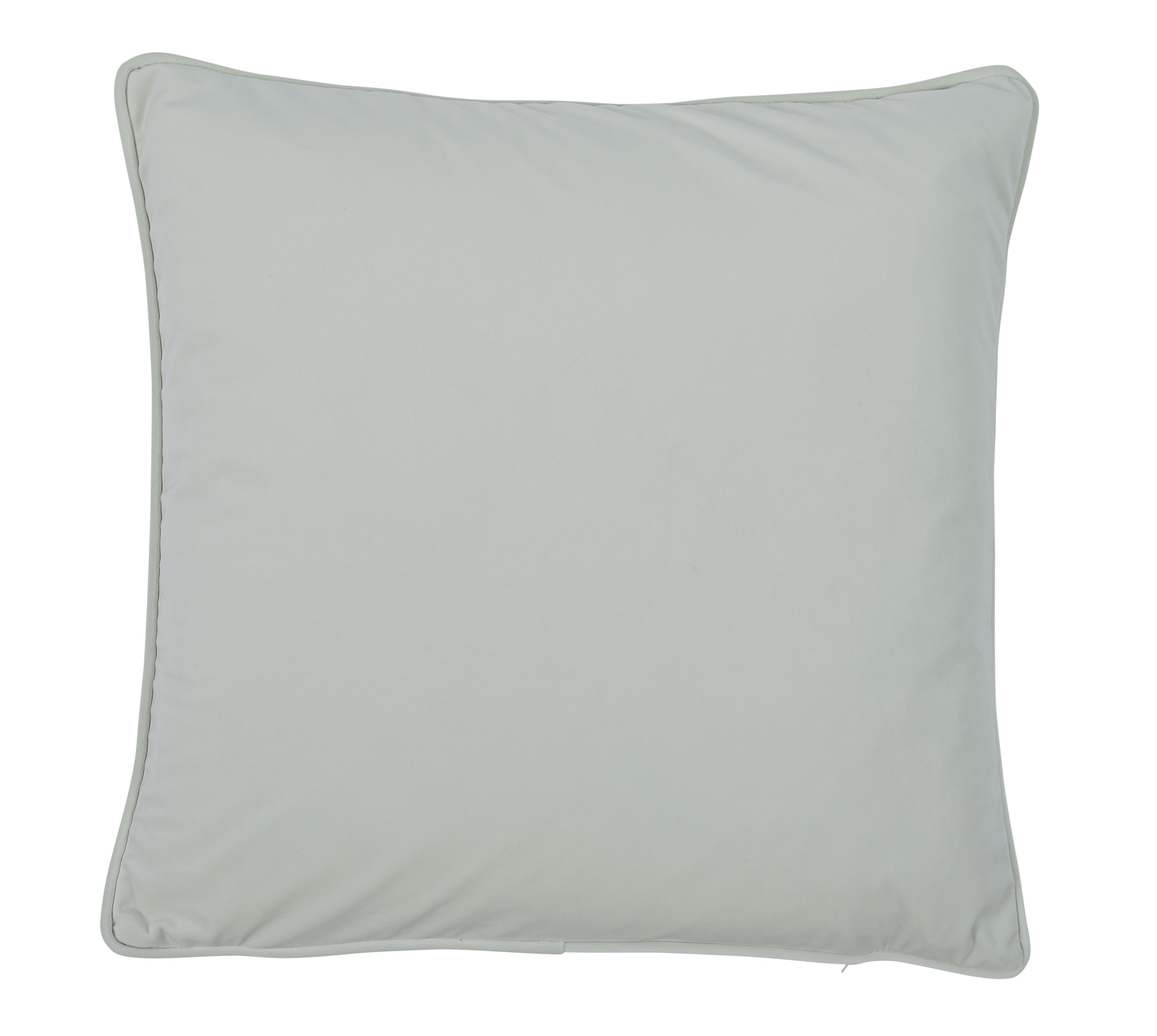 Fodera Cuscino Arredo Piping VELLUTO Made in Italy Soggiorno Moreali Tessile Casa 50 x 50 Panna 01