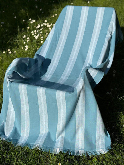 Telo Mare Spugna e Cotone Righe Ton-Sur-Ton Bagno Moreali Tessile Casa