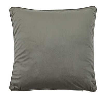 Fodera Cuscino Arredo Piping VELLUTO Made in Italy Soggiorno Moreali Tessile Casa 50 x 50 Grigio 205