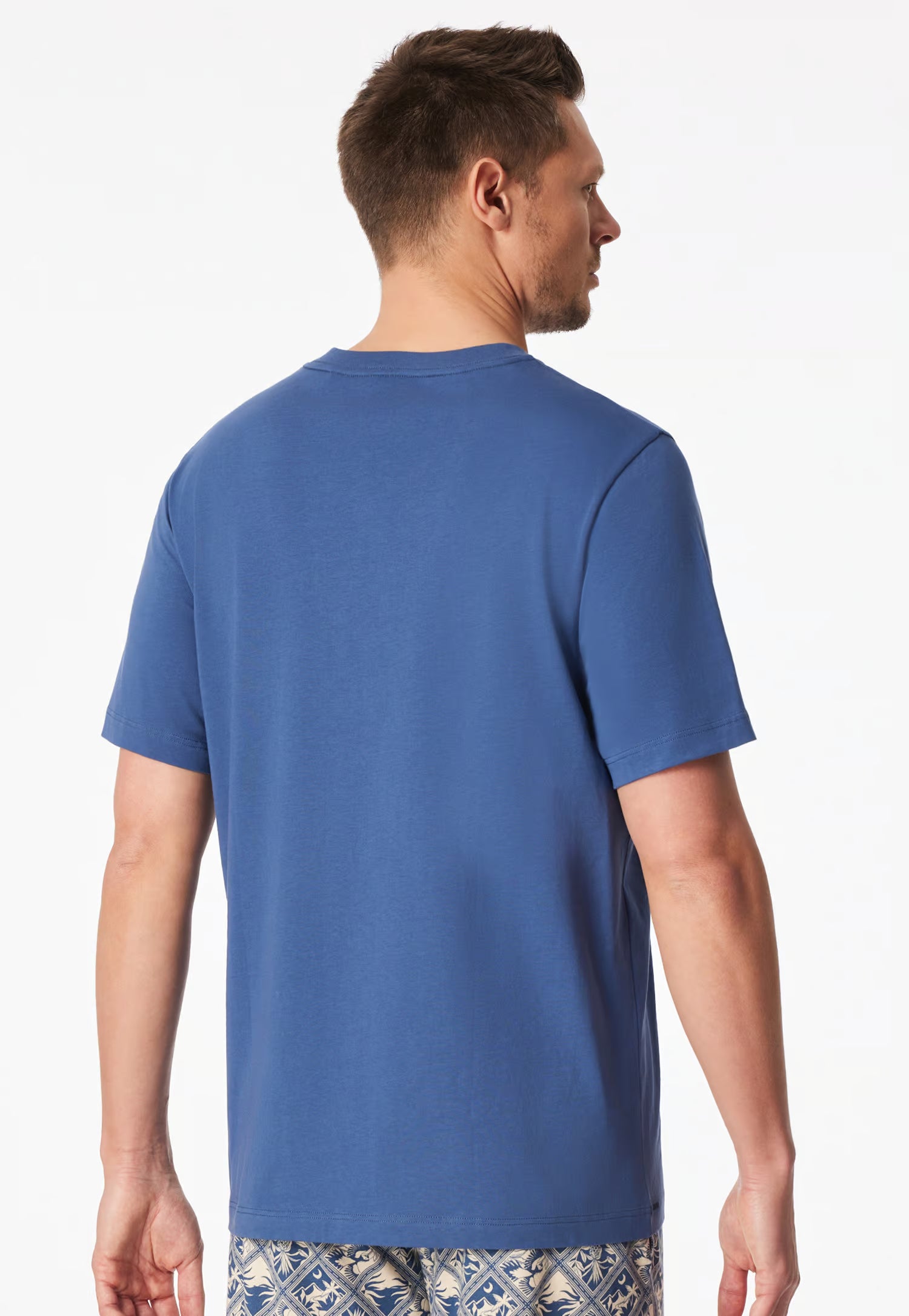 Maglietta Manica Corta Uomo Cotone Denim Abbigliamento Schiesser
