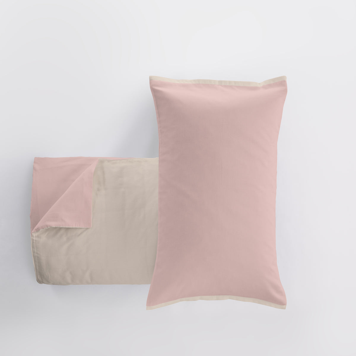 Completo Lenzuola Caldo Cotone BICOLOR Letto Cogal Piazza e Mezzo Noisette