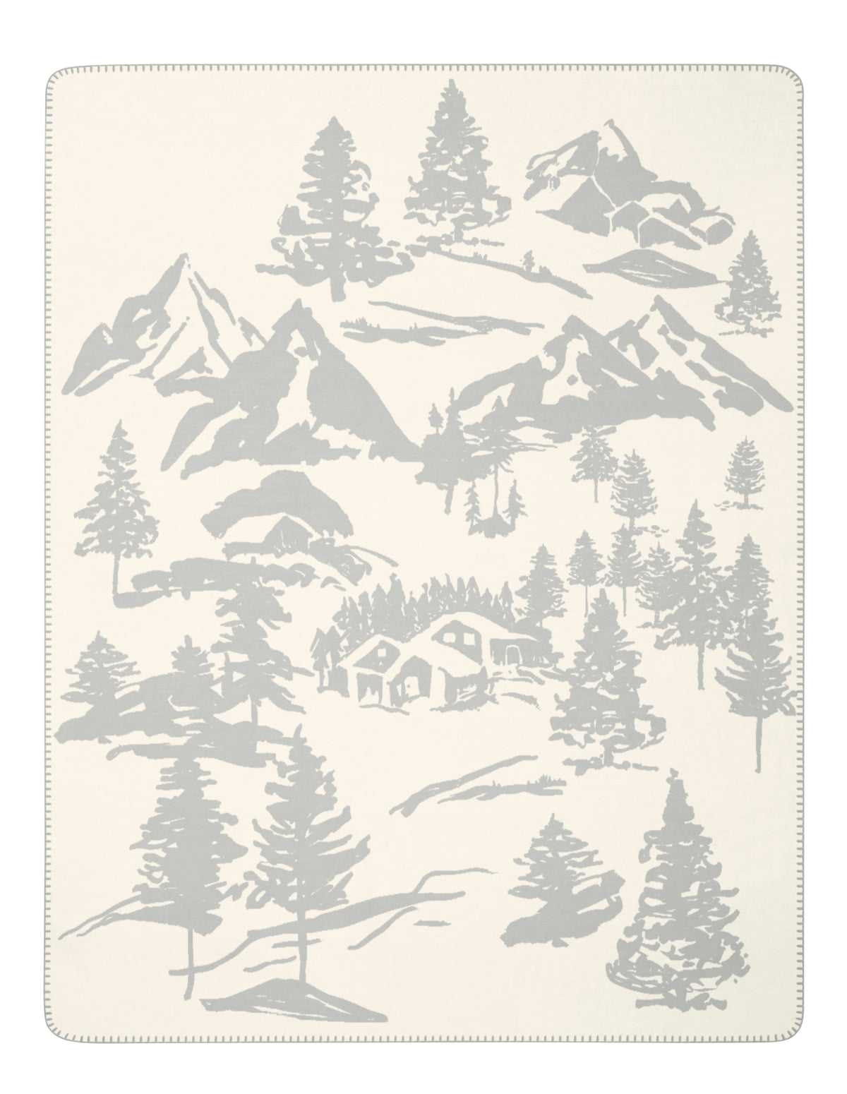 Plaid Reversibile in Caldo Cotone MOUNTAIN DREAMS Soggiorno Borbo