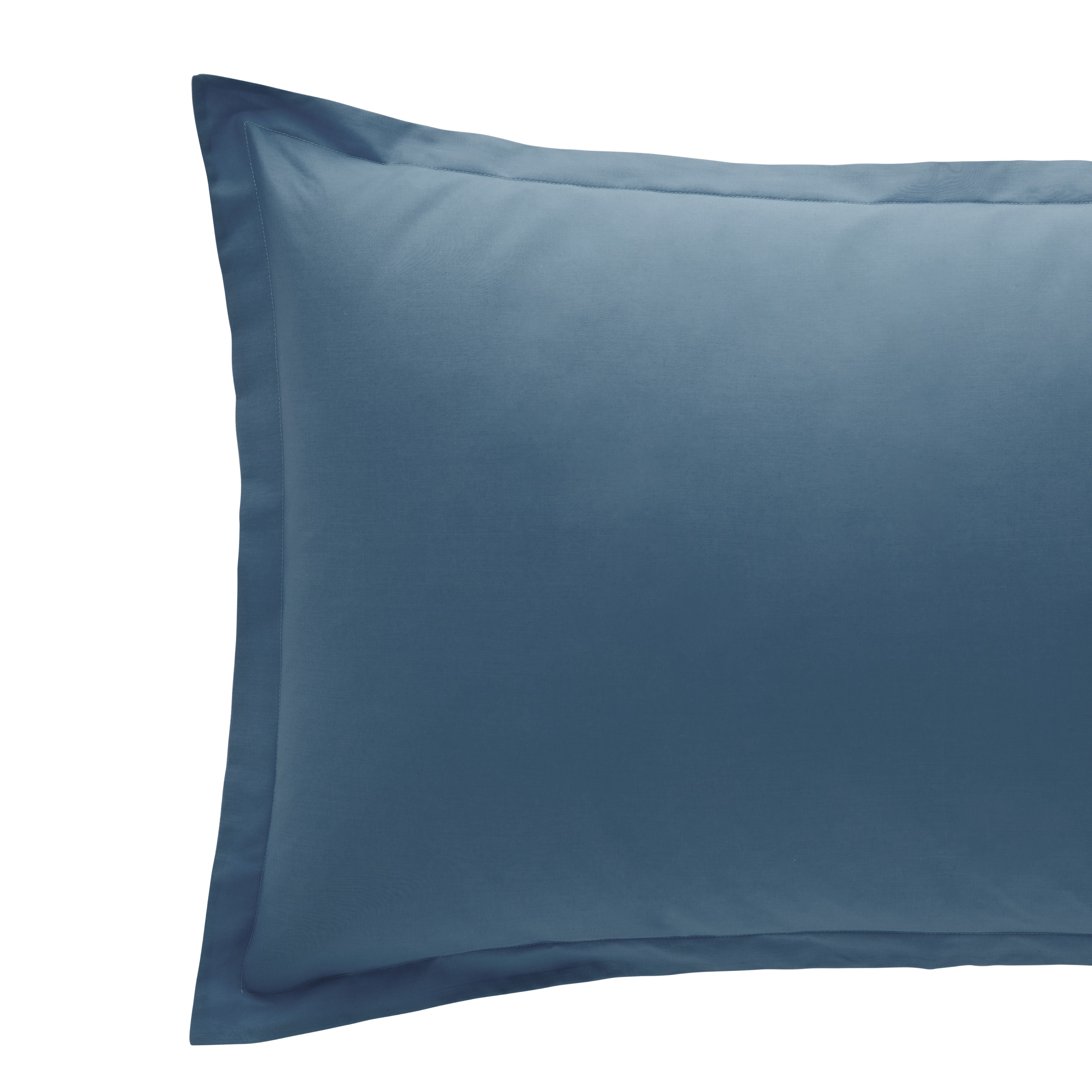 Coppia Federe Cotone MADAPOLAM Letto Riviera 50 x 80 Blu Denim