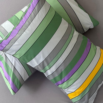 Federa Singola Cotone BAIADERA Letto Moreali Tessile Casa 50 x 80 cm Armonia