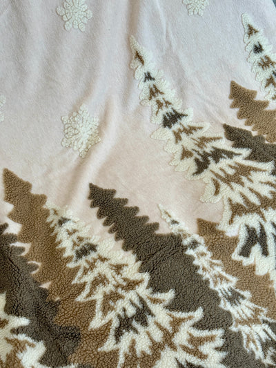 Plaid Effetto Lana Cotta Jacquard GLADES Soggiorno Riviera 130 x 170 Tortora